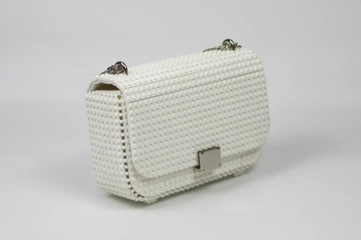 BOLSO S COW PRINT BLANCO - BAG&BLOCK