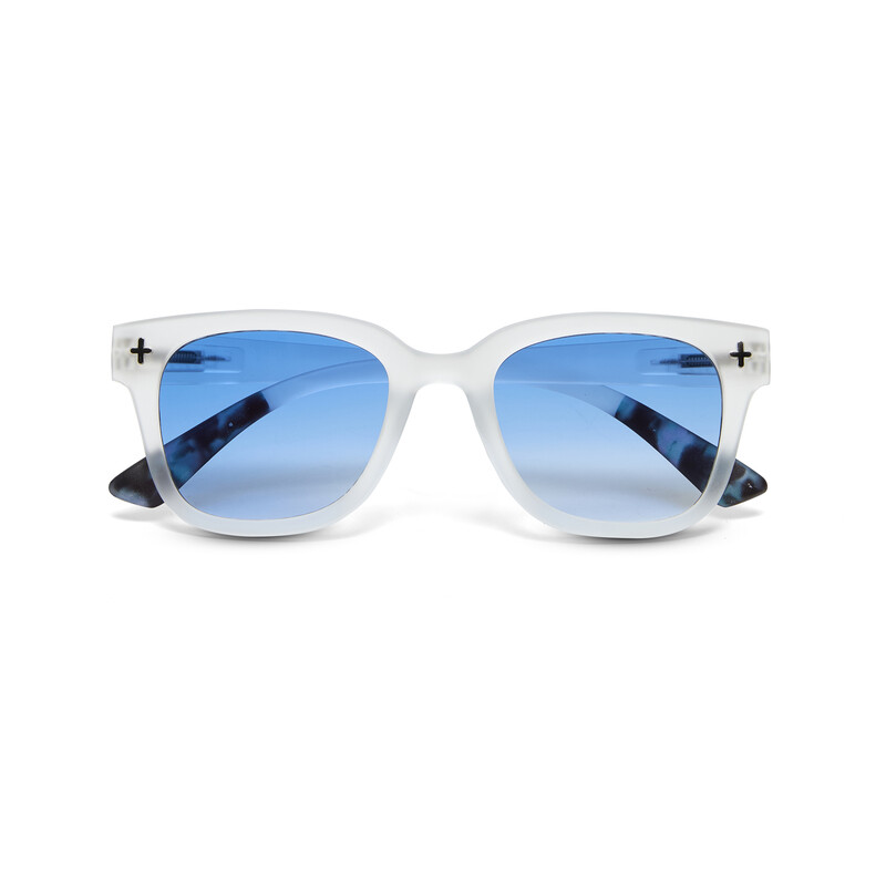 [OK012-TCL] GIOVANNI - Transparent White - Blue lens