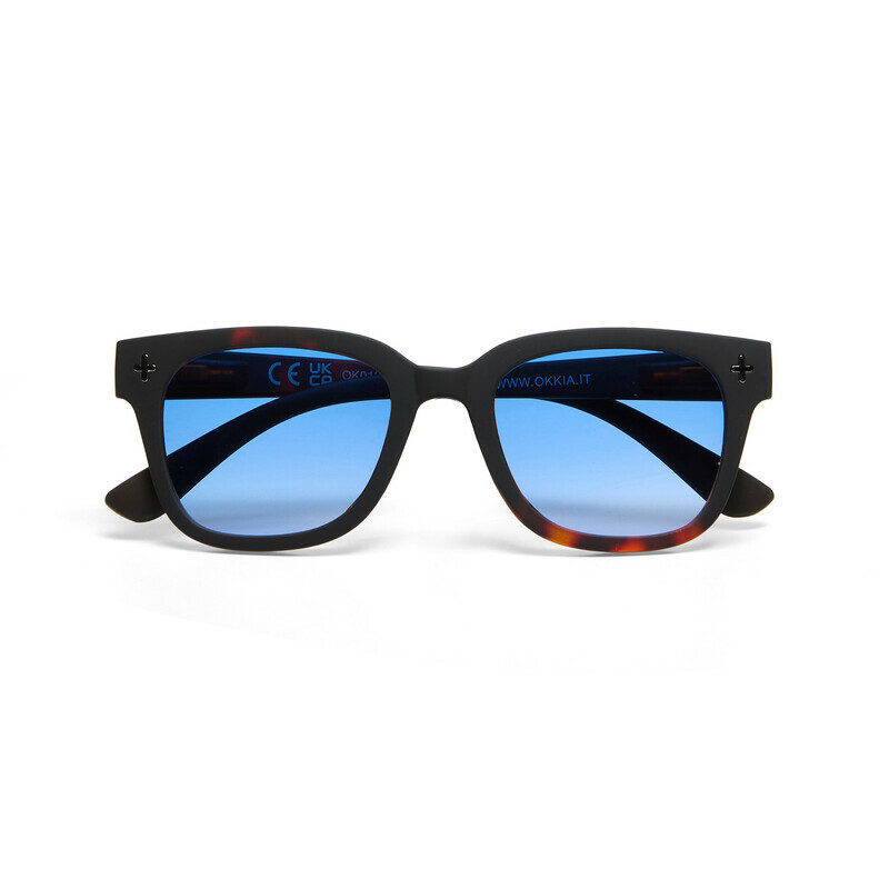 [OK012B3H-BL] GIOVANNI - Black Havana - Blue lens
