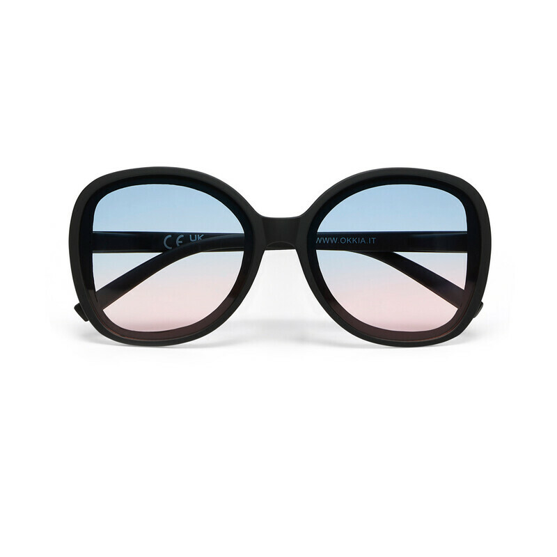 [OK019BK-BP] ANNA - Black - Blue/Pink lens