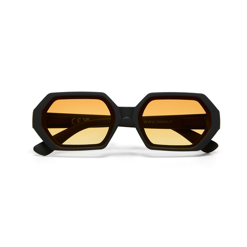 [OK022BK-YE] ANDREA - Black - Yellow lens