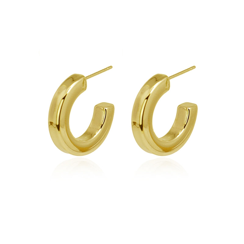 Pendientes Tamara en Dorado, bisutería de acero de la colección Aros — Tiendas Via Vai Estepona