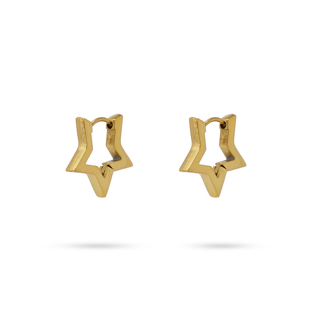 Pendientes June en Dorado, bisutería de acero de la colección Essentials — Tiendas Via Vai Estepona