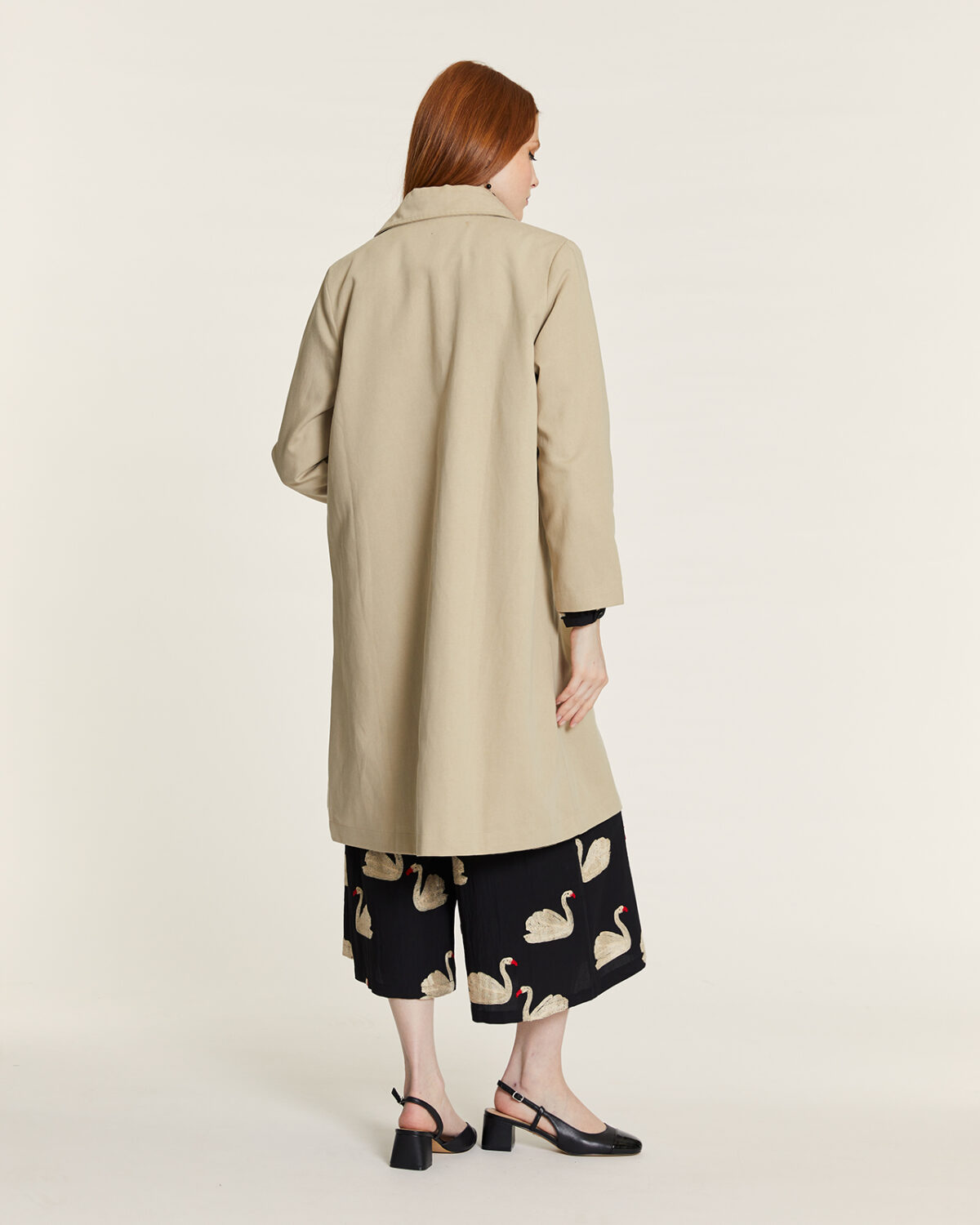 Abrigo Con Forro De Cuadros Beige Beige