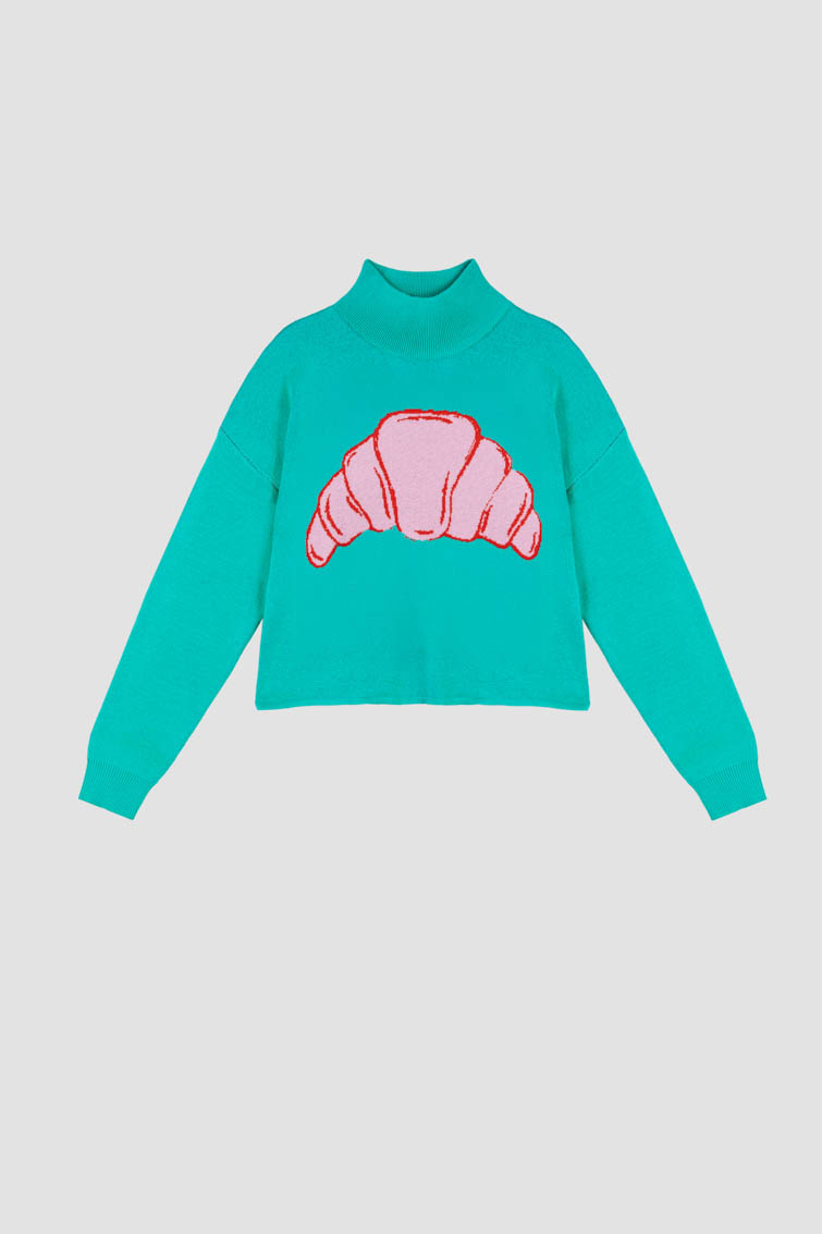 Suéter crop de Lolina – colección CROISSANT | Tiendas Via Vai