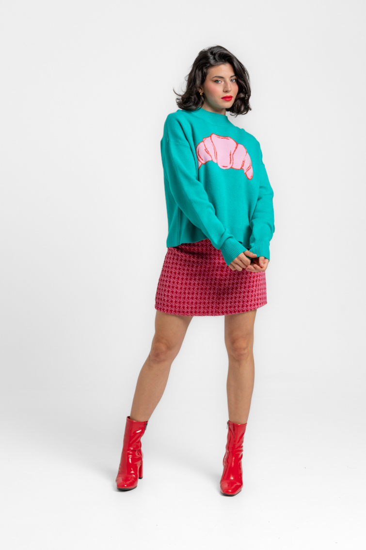 Suéter crop de Lolina – colección CROISSANT | Tiendas Via Vai
