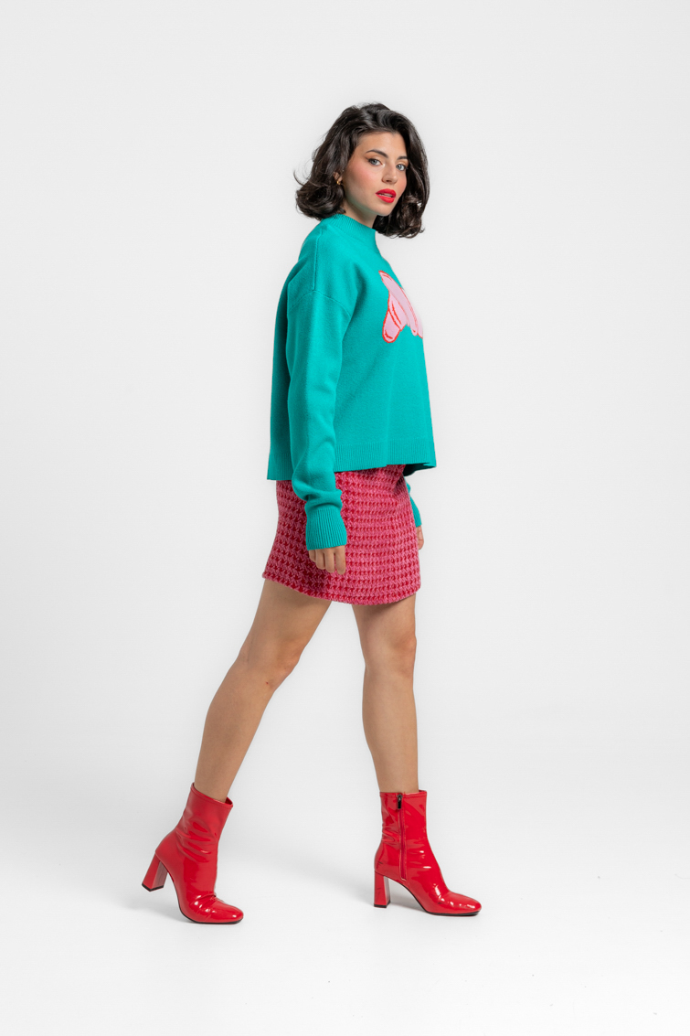 Suéter crop de Lolina – colección CROISSANT | Tiendas Via Vai