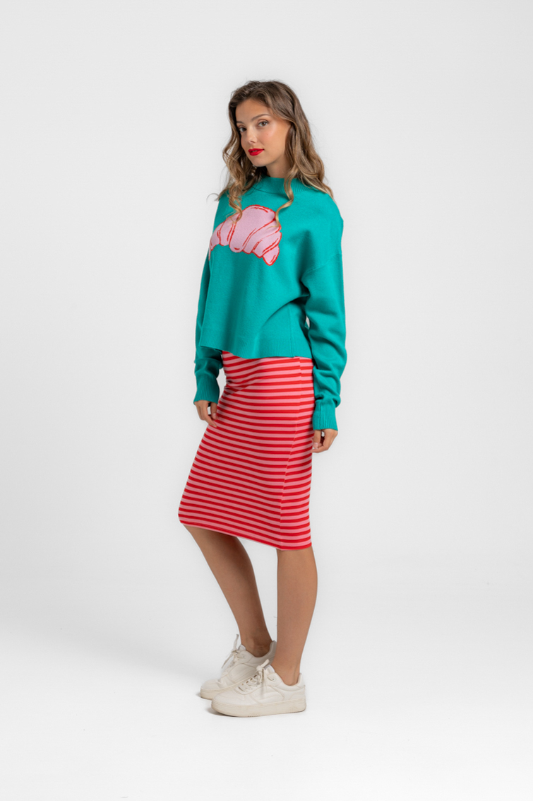 Suéter crop de Lolina – colección CROISSANT | Tiendas Via Vai