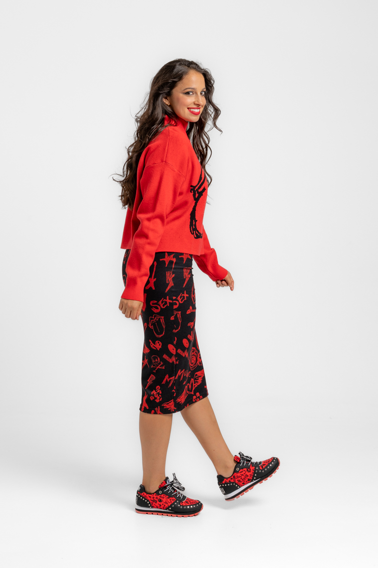 Suéter crop de Lolina – colección ROCK AND ROLL | Tiendas Via Vai