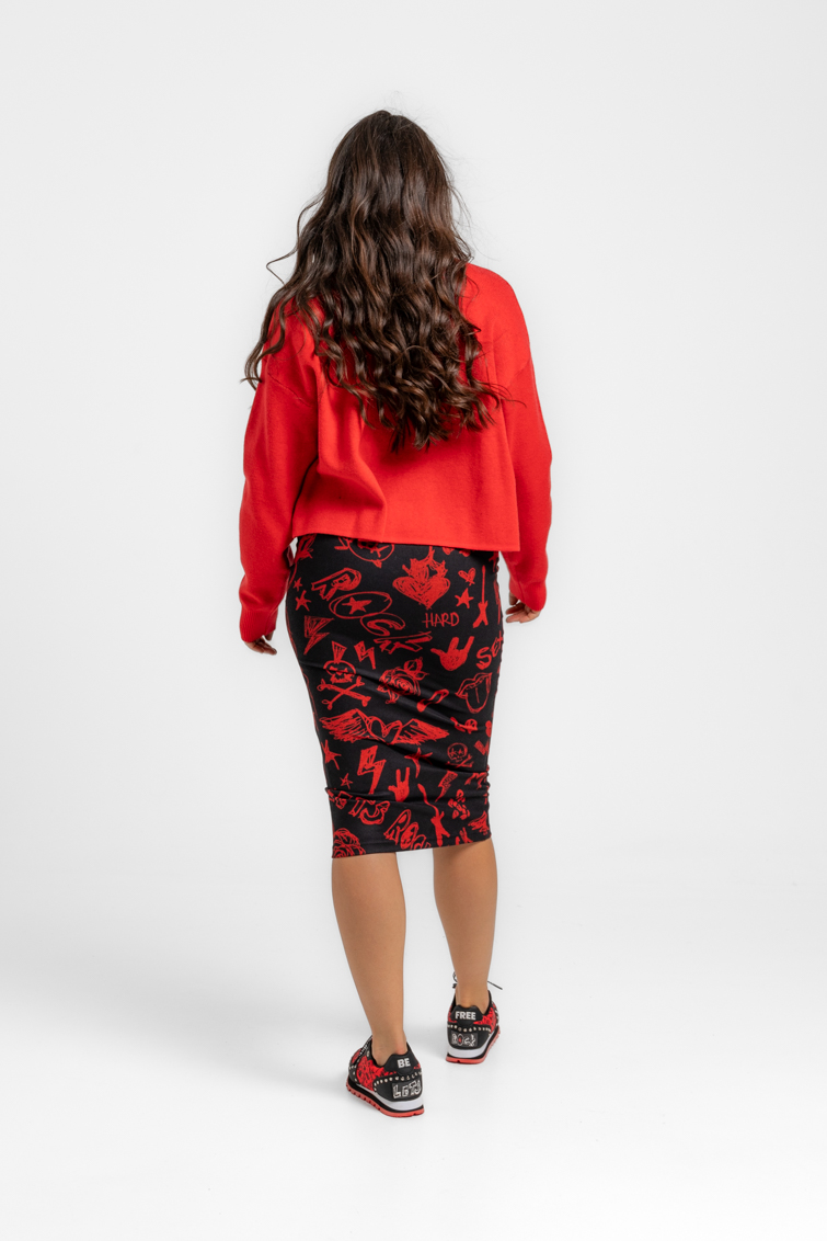 Suéter crop de Lolina – colección ROCK AND ROLL | Tiendas Via Vai