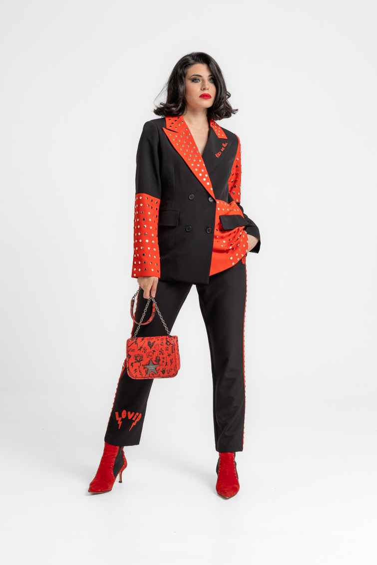 Bolso pequeño bandolera con asa de cadena y estrella de Lolina – colección ROCK AND ROLL | Tiendas Via Vai