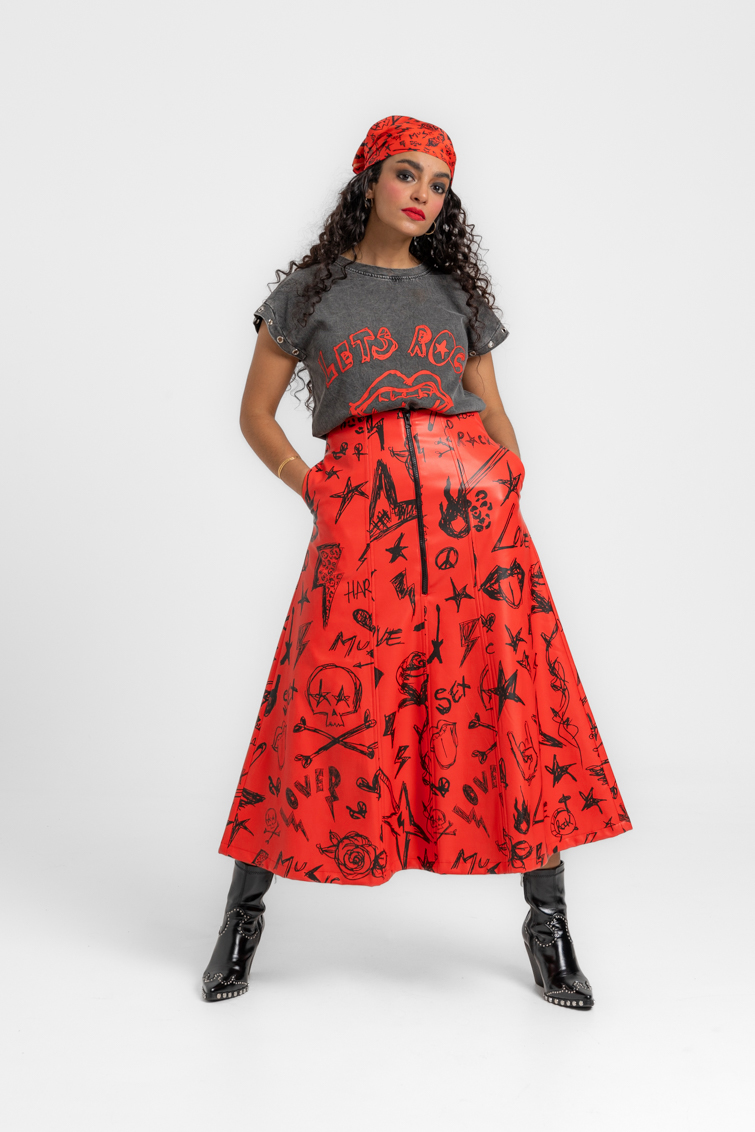 Pañuelo 55x55 de Lolina – colección ROCK AND ROLL | Tiendas Via Vai