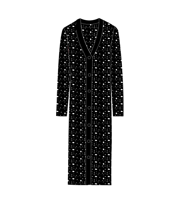 Vestido midi algodón con rotos manga larga abotonado de Lolina – colección Otoño/Invierno 2026 | Tiendas Via Vai