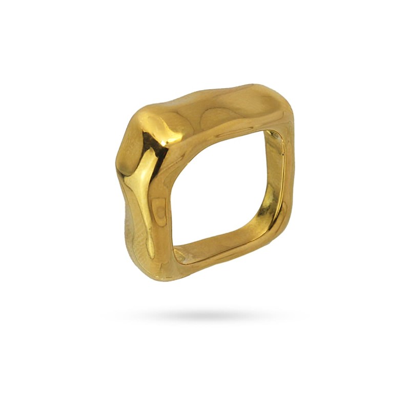 Anillo Cuadrado Aan883 D Dorado