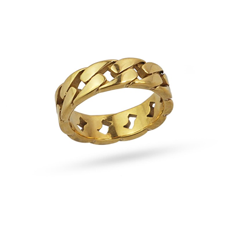 Anillo Eslabones Hombre H209 D Dorado