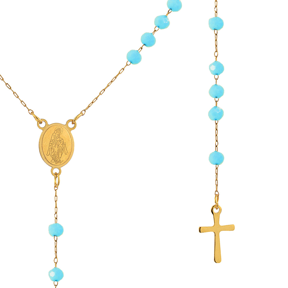 Collar Devoción en Turquesa, bisutería de acero de la colección Astros — Tiendas Via Vai Estepona