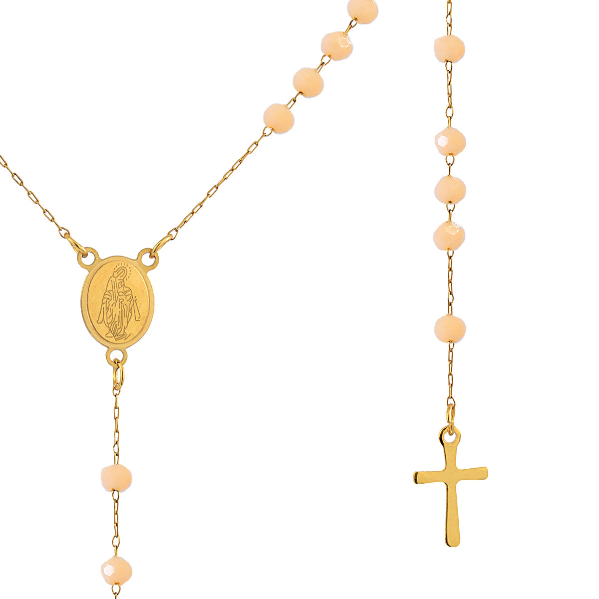 Collar Devoción en Beige, bisutería de acero de la colección Astros — Tiendas Via Vai Estepona
