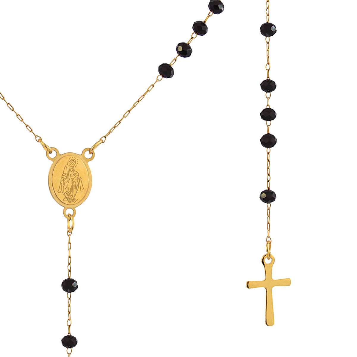 Collar Devoción en Negro, bisutería de acero de la colección Astros — Tiendas Via Vai Estepona
