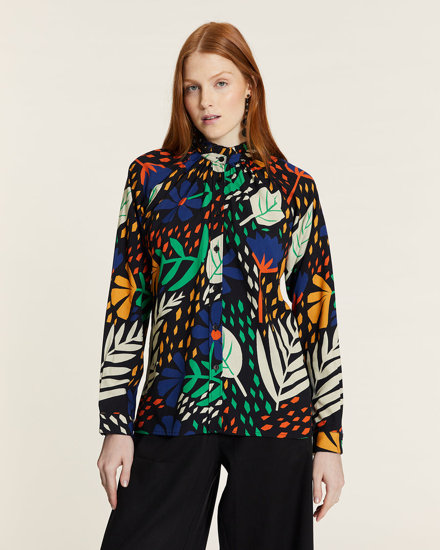 Blusa Garden Cuello Alto