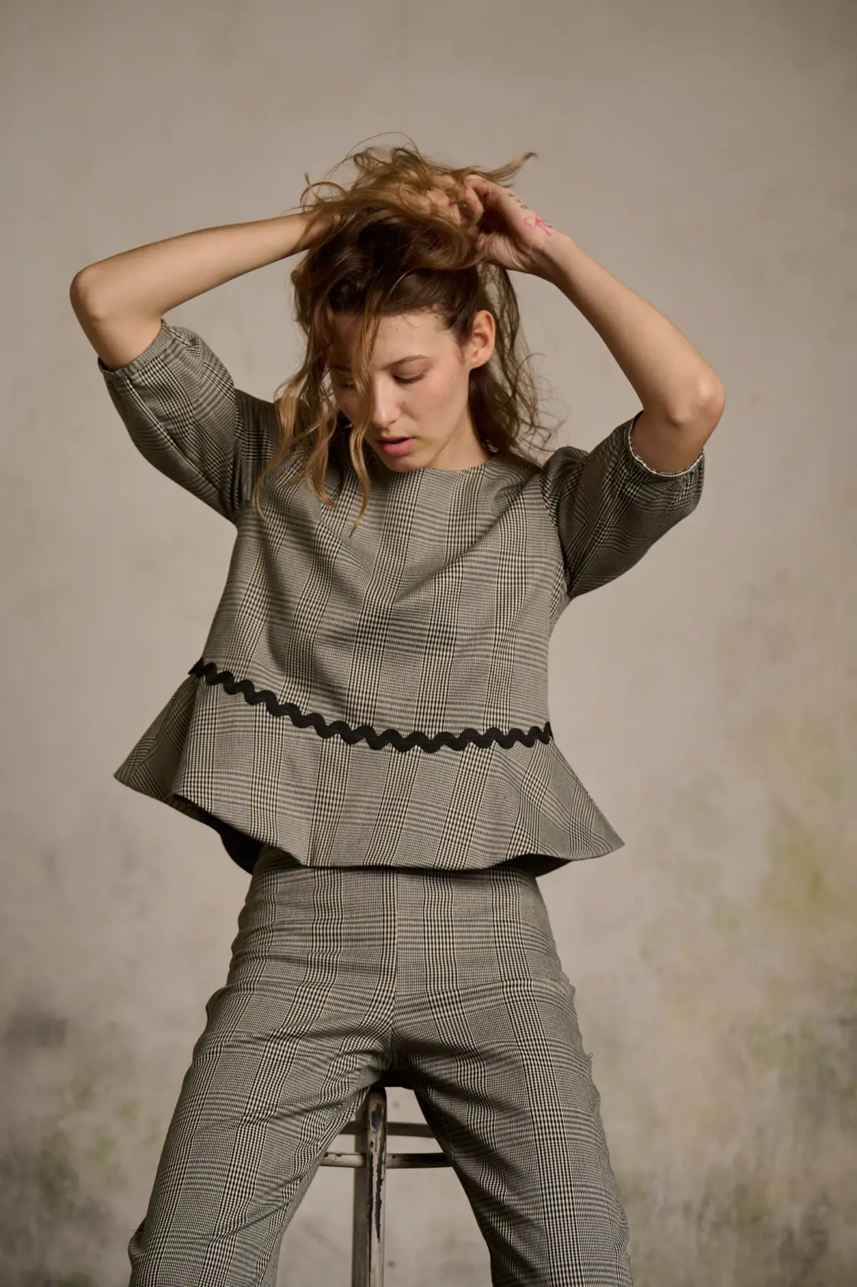 Blusa Mabel Negro Gris