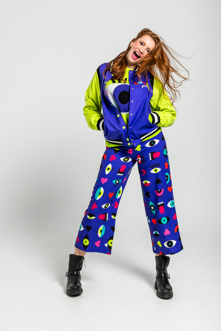 Bomber Reversible De Ojos, Corazones Y Bocas - Imagen 2