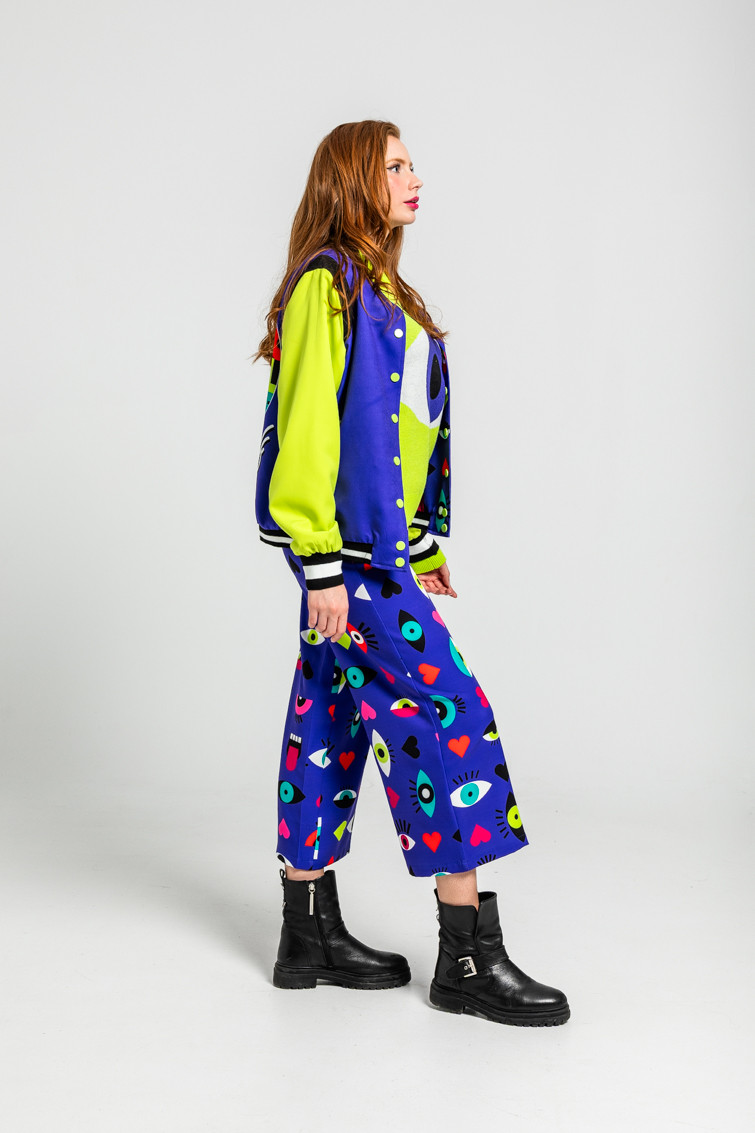 Bomber Reversible De Ojos, Corazones Y Bocas - Imagen 3