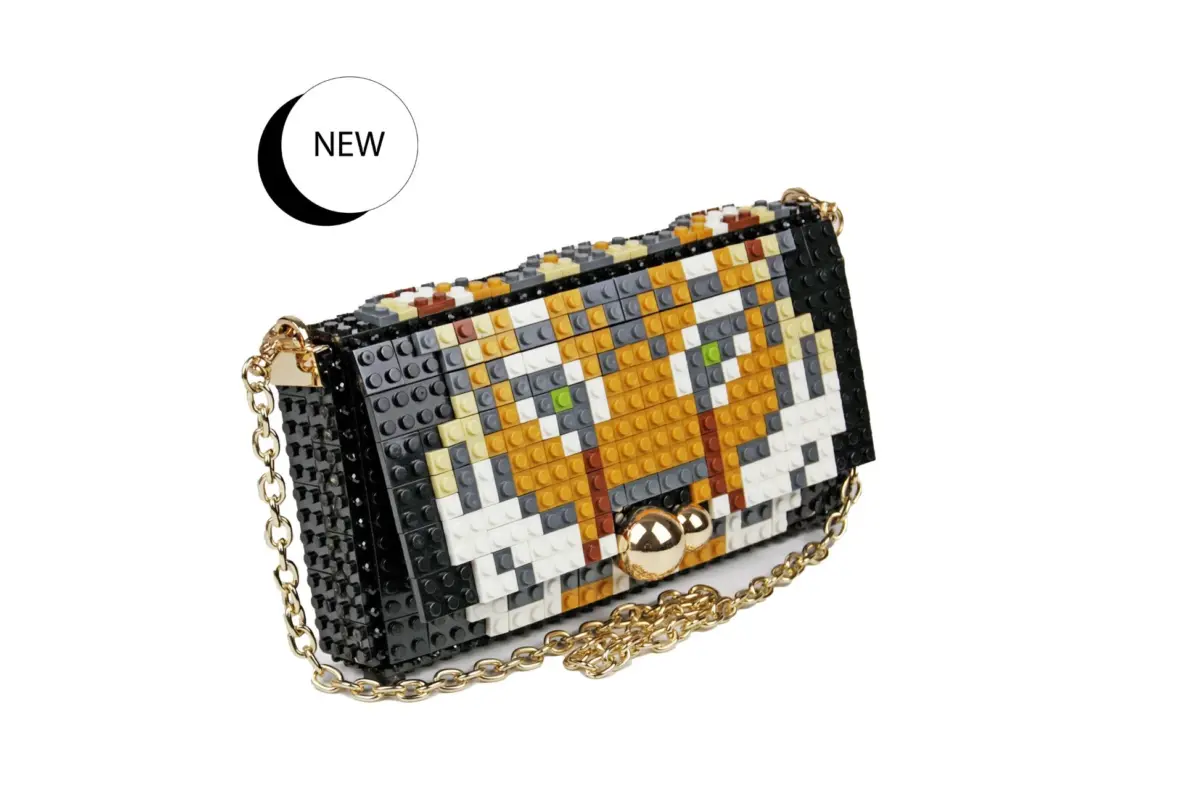 CARTERA CUADRADA TIGER NEGRO (MET.DORADOS) - BAG&BLOCK