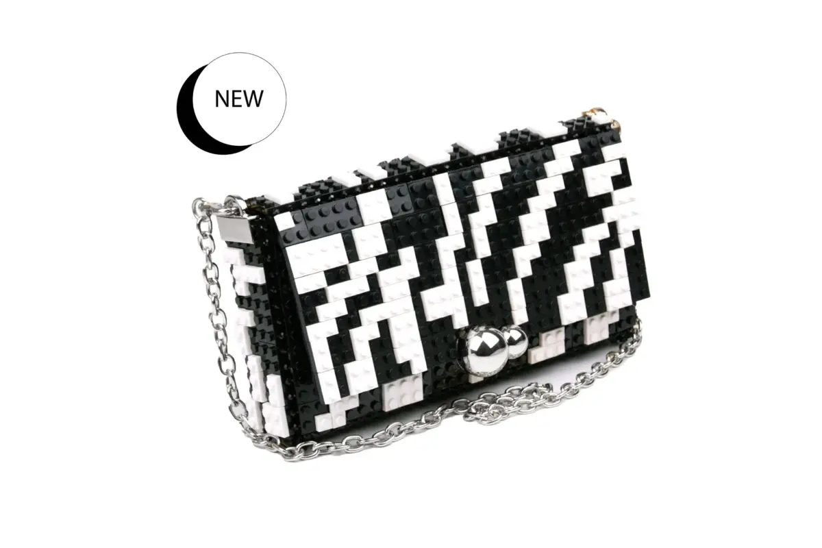 CARTERA CUADRADA ZEBRA (MET. PLATA) - BAG&BLOCK