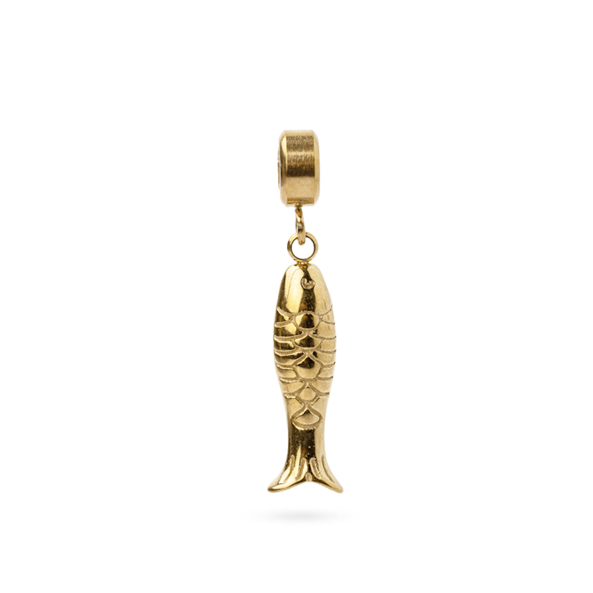 Charm Pescadito en Dorado, bisutería de acero de la colección Charms — Tiendas Via Vai Estepona