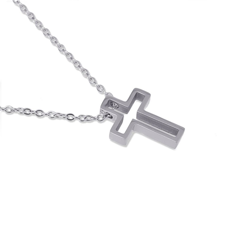 Collar Cruz Bco514 Pl Plata