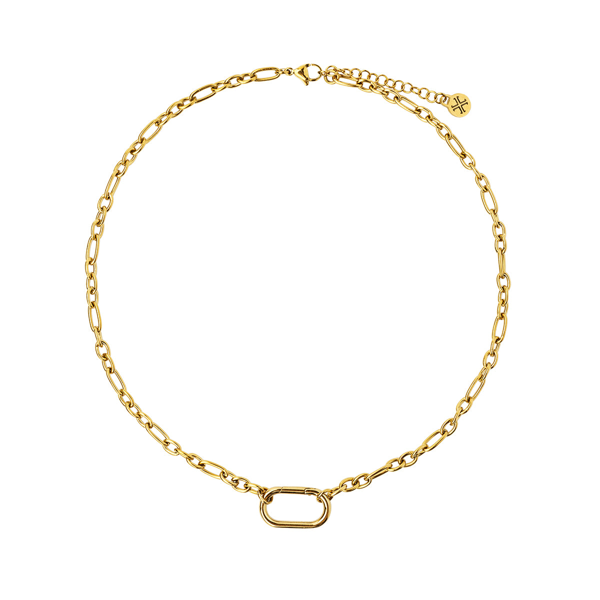 Collar Personalizable Eslabones en Dorado, bisutería de acero de la colección Charms — Tiendas Via Vai Estepona