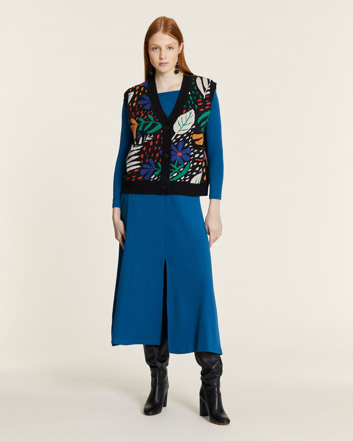 Falda De Canale Azul Azul