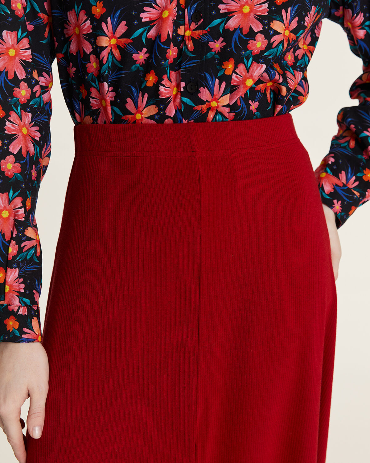 Falda De Canale Rojo Rojo