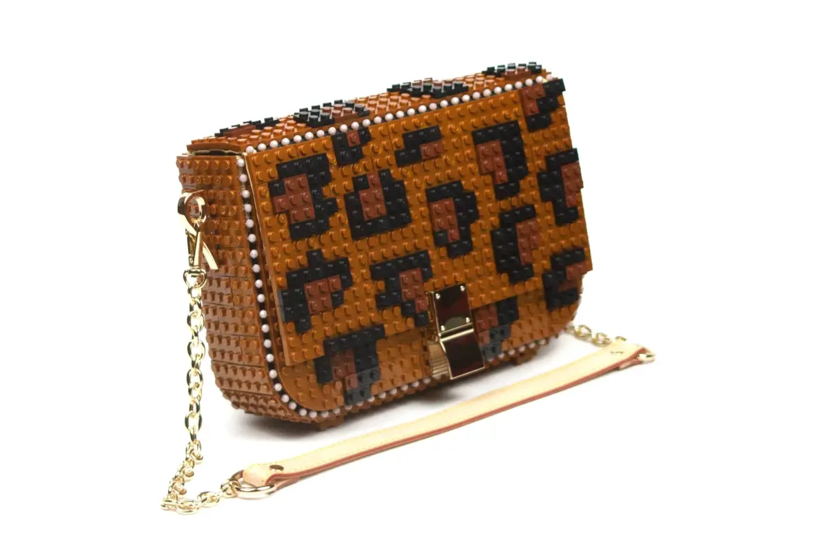 BOLSO CLIP ANIMAL PRINT BRONCE - BAG&BLOCK