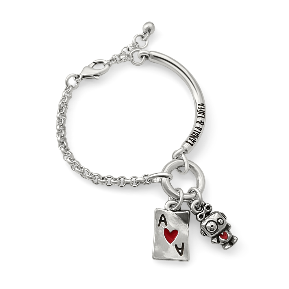 Pulsera "El Tuercas y el As de corazones"