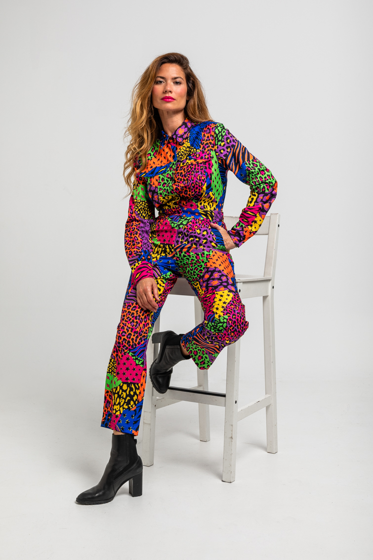 Mono Estilo Aviador De Estampado Variado De Animal Print