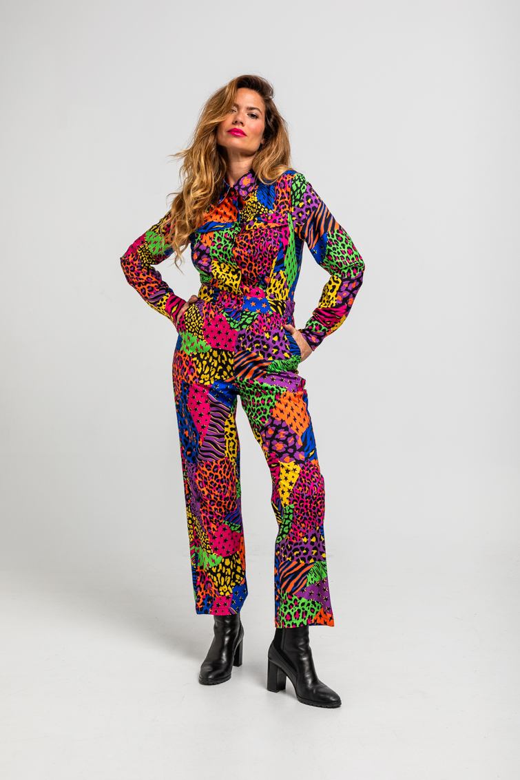 Mono Estilo Aviador De Estampado Variado De Animal Print