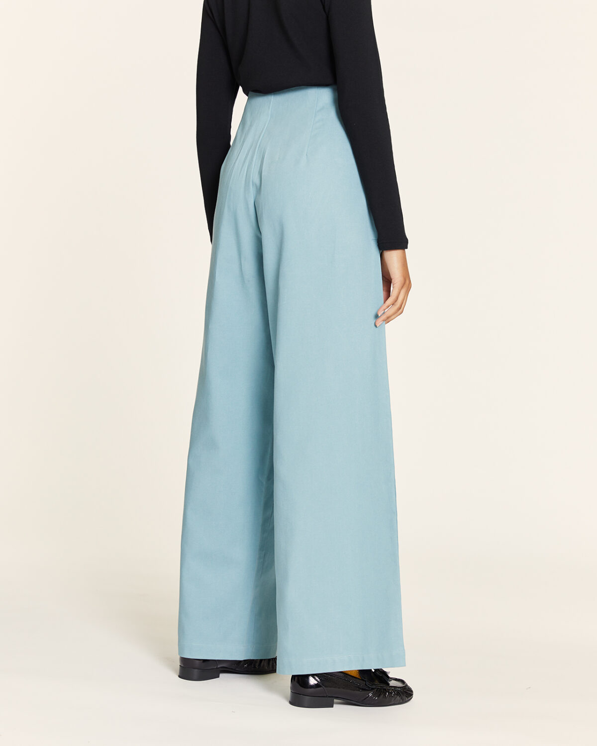 Pantalon Tencel Con Pinzas Denim Denim