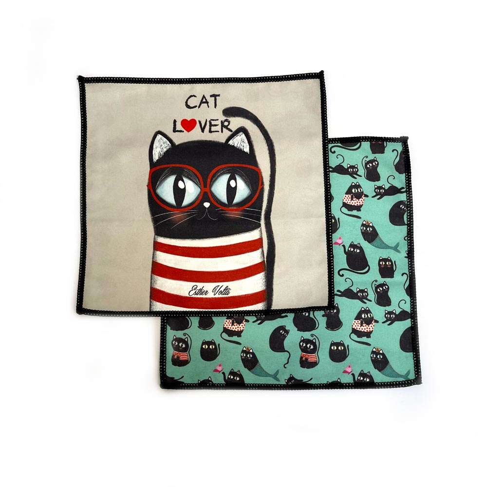 Paño Limpia Gafas Cat Lover - Imagen 2