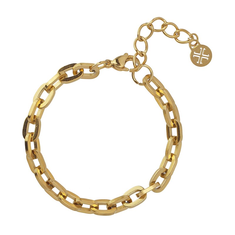 Pulsera Eslabones Unisex Bpu602 D Dorado