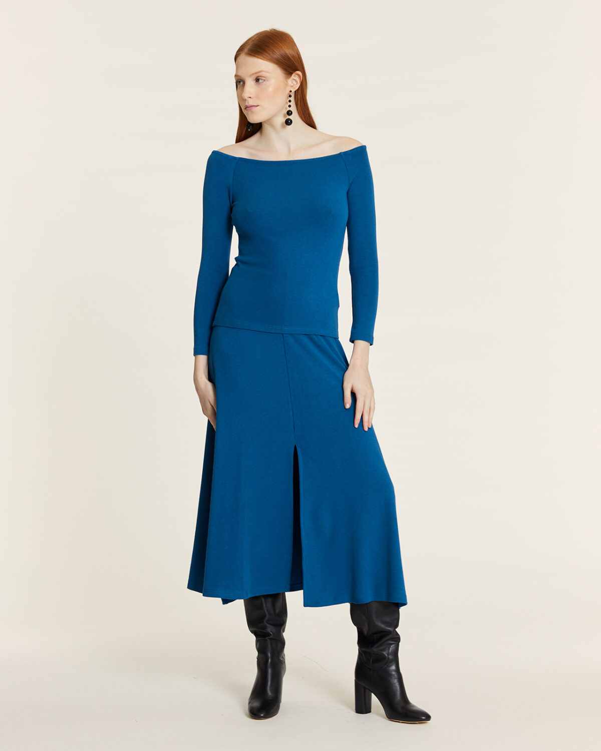 Top Canale Cuello Barca Azul Azul