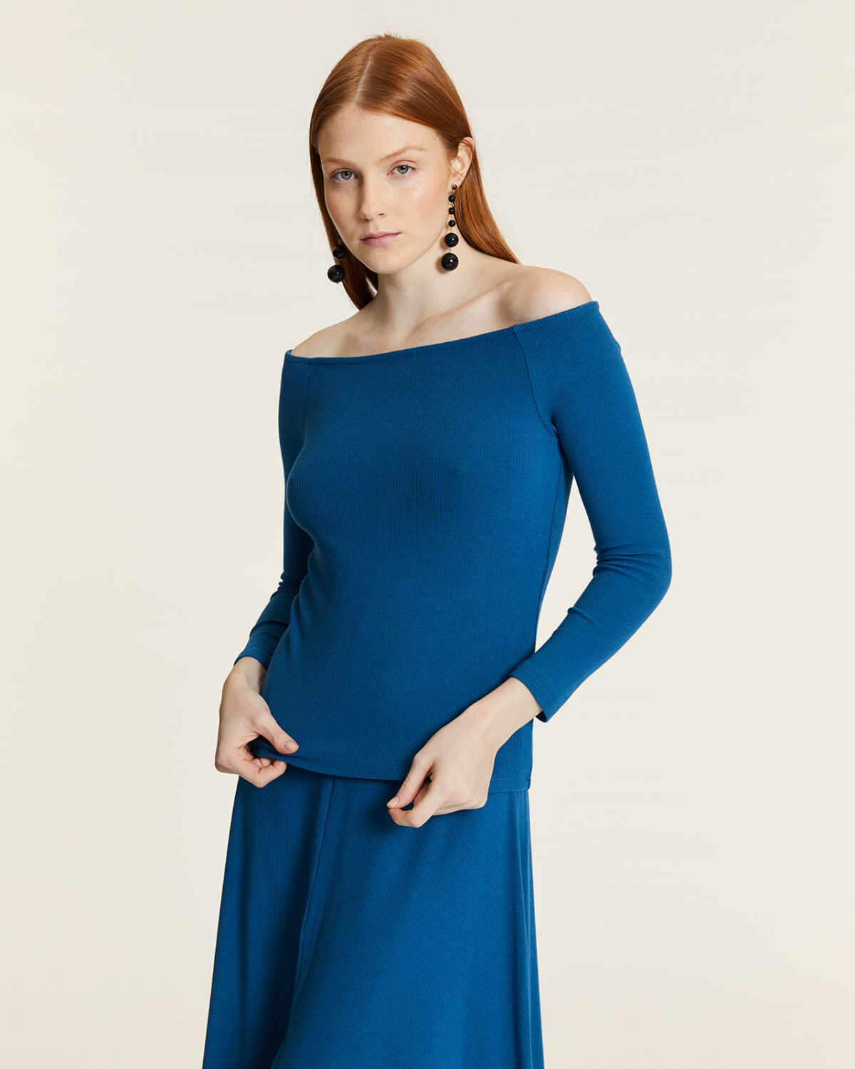 Top Canale Cuello Barca Azul Azul