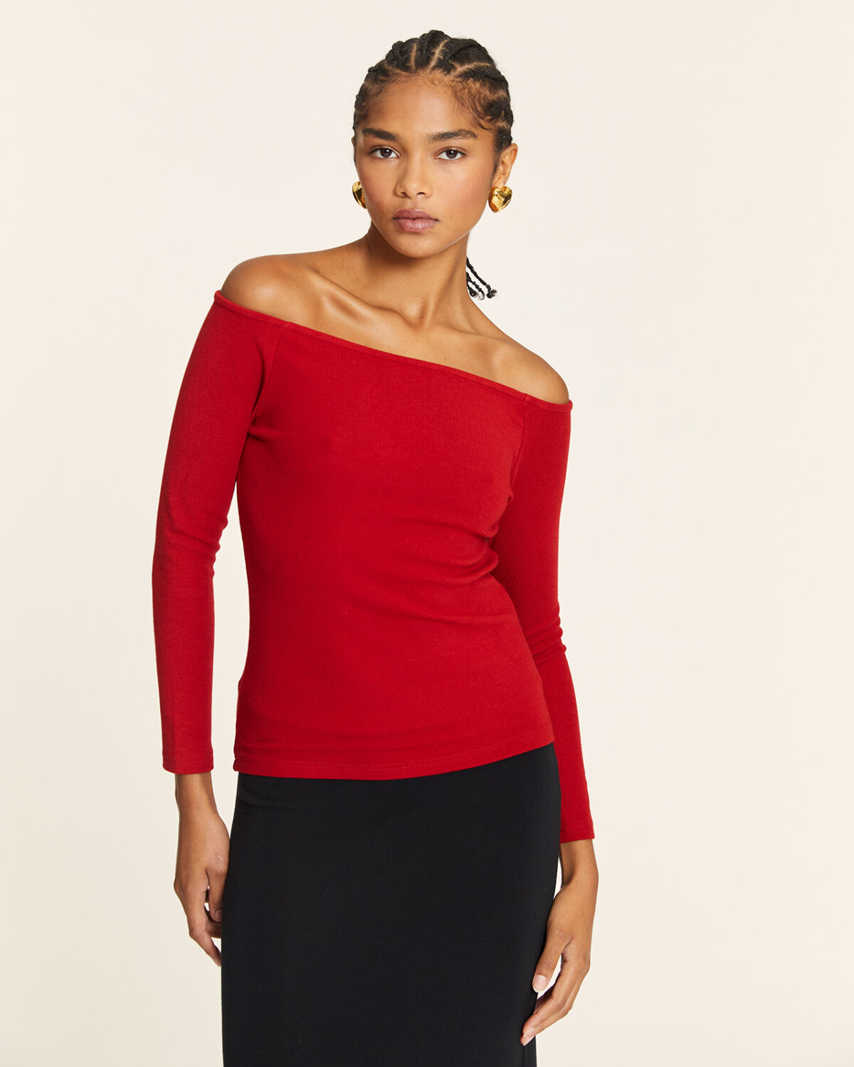 Top Canale Cuello Barca Rojo Rojo