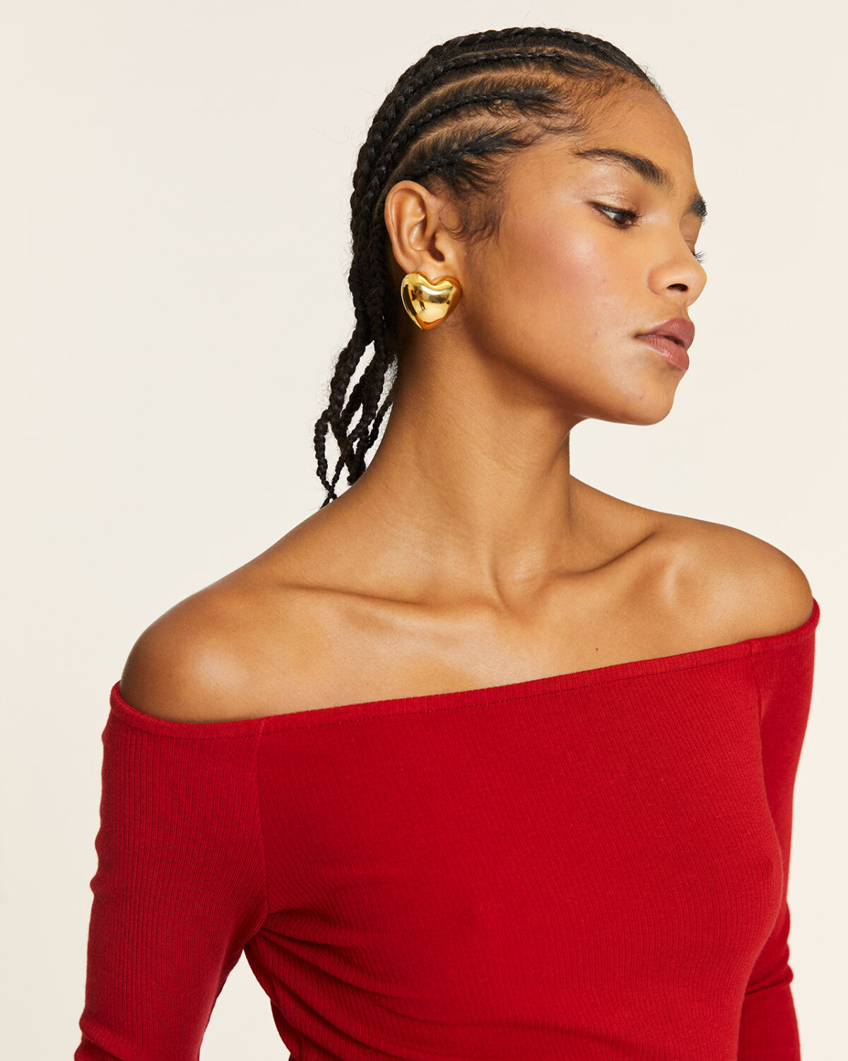 Top Canale Cuello Barca Rojo Rojo