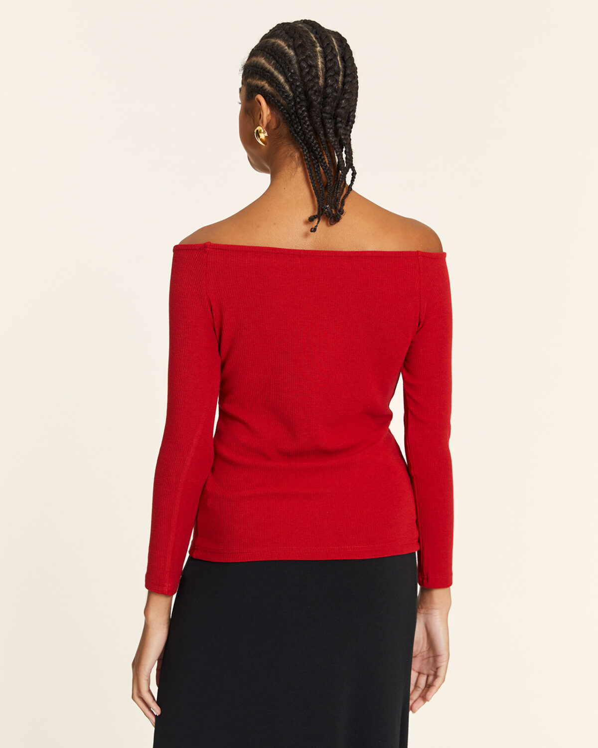 Top Canale Cuello Barca Rojo Rojo