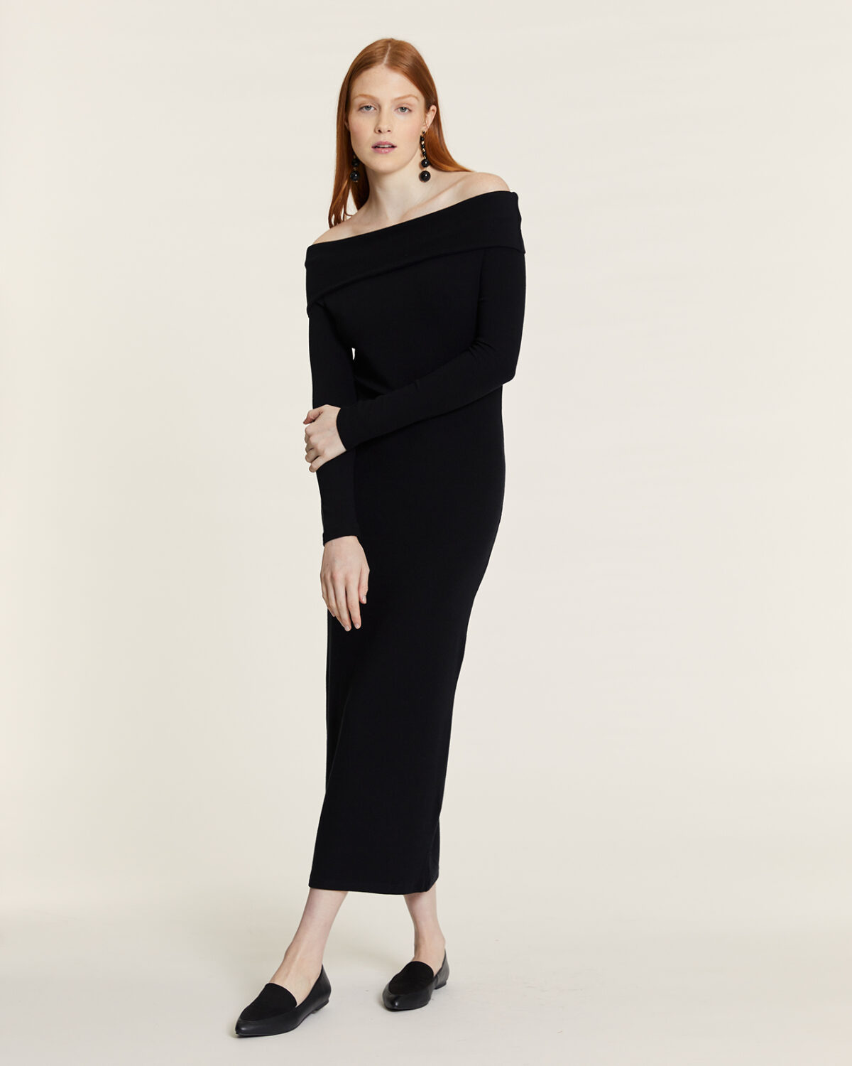 Vestido Off The Shoulder Negro Negro