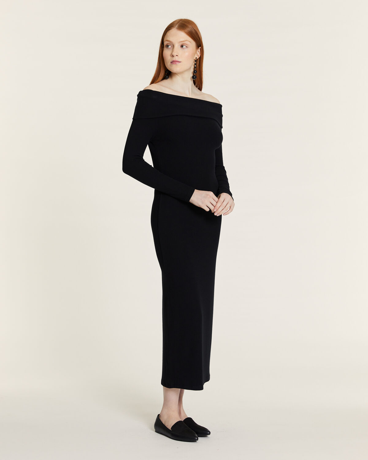 Vestido Off The Shoulder Negro Negro