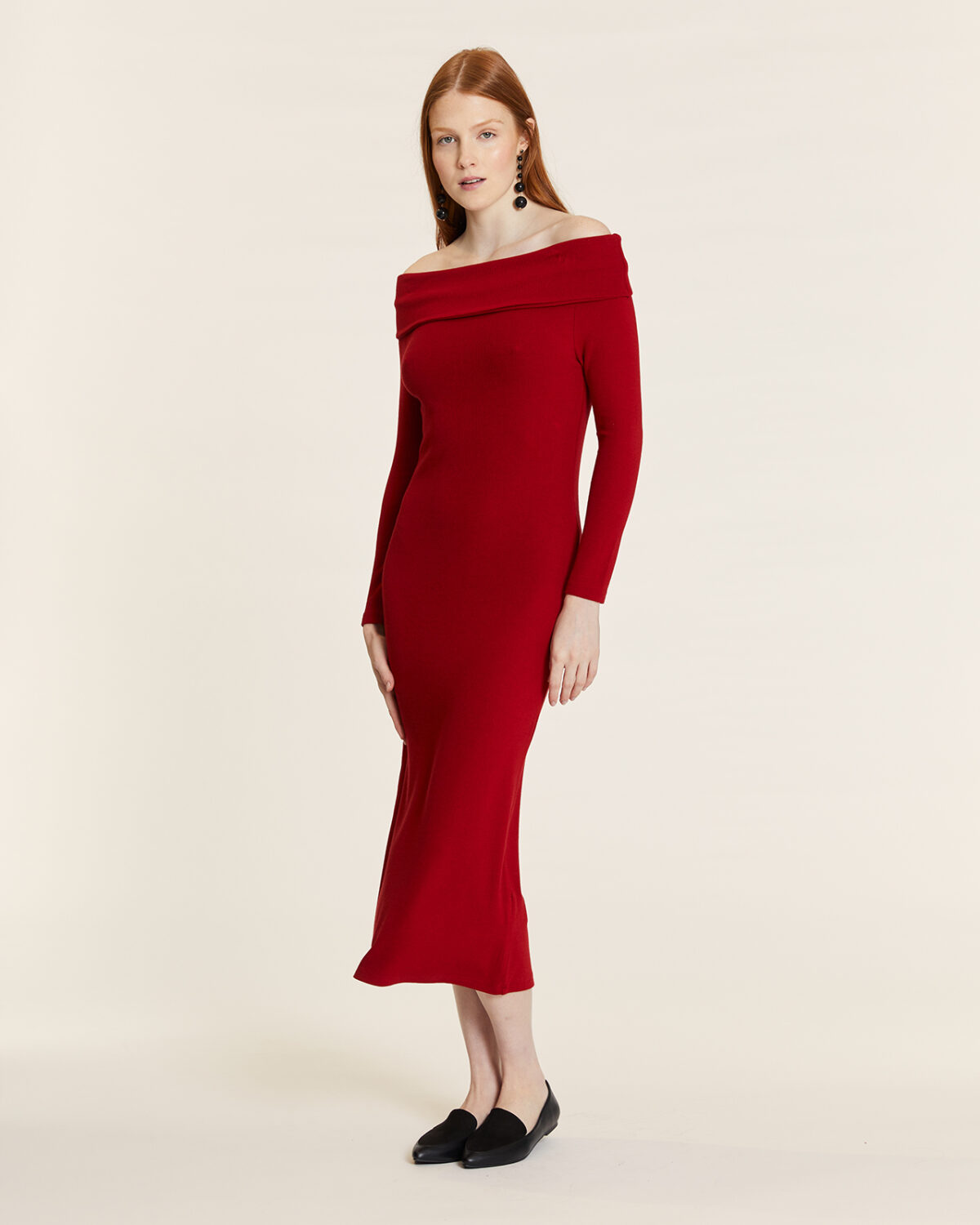 Vestido Off The Shoulder Rojo Rojo