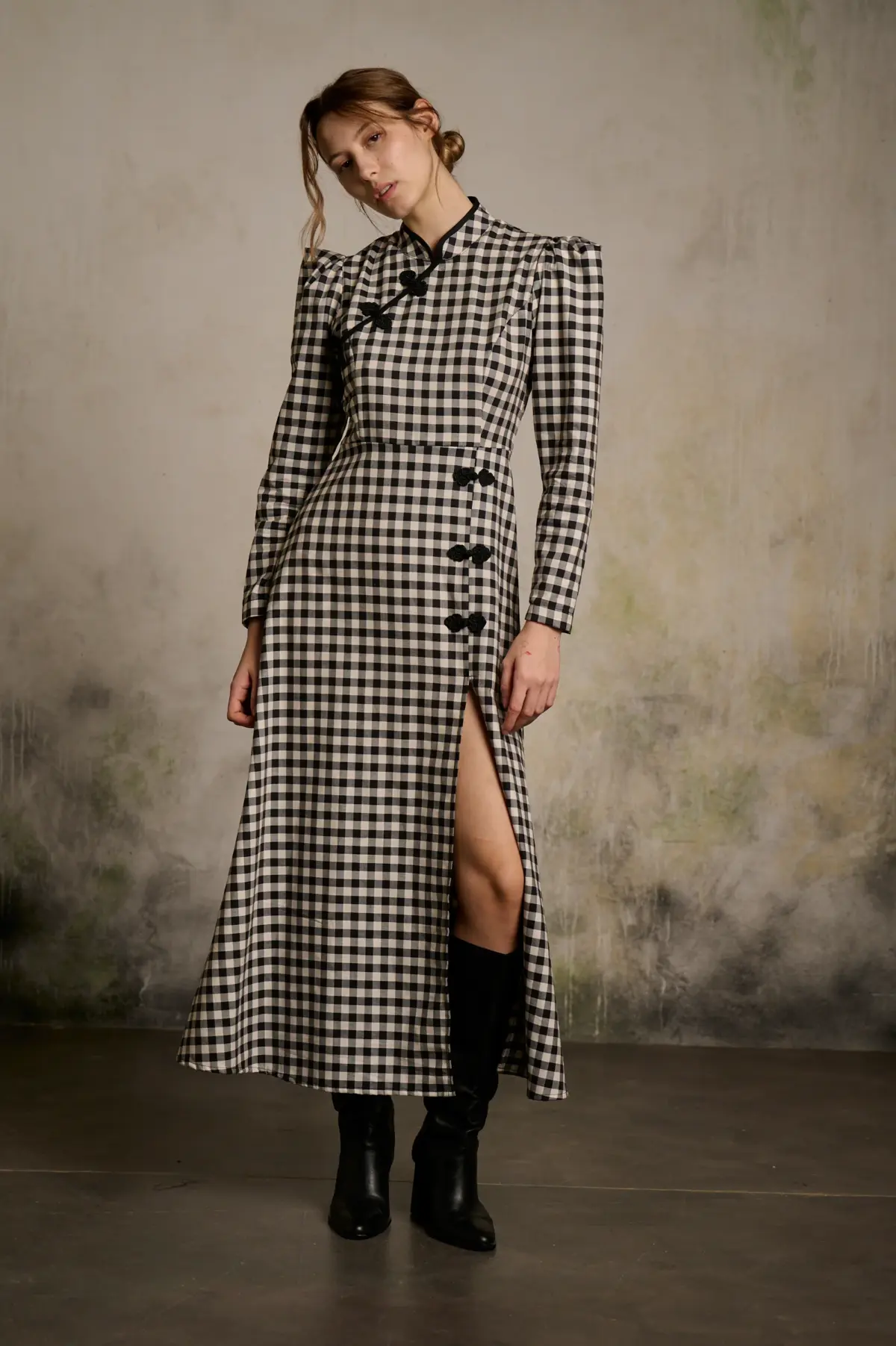 Vestido Rita Blanco Negro