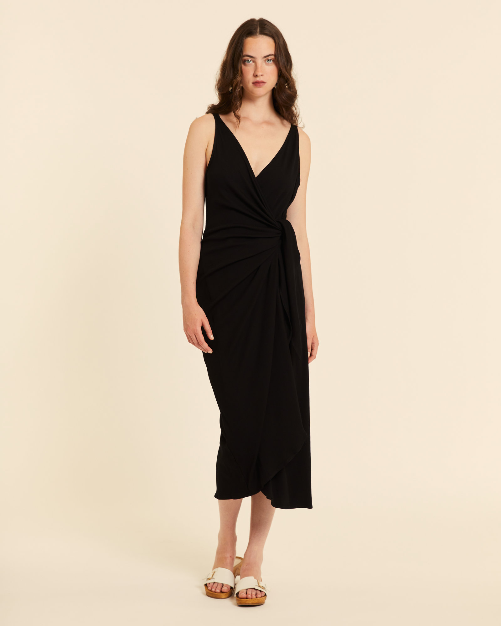 Vestido canale cruzado negro - Imagen 3
